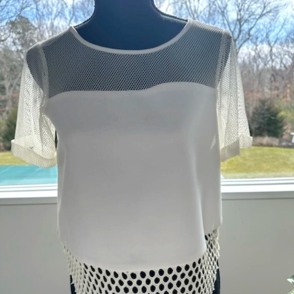 Elizabeth and James White block and mesh top size XS